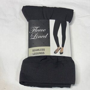Gold Medal Black Fleece Lined Seamless Leggings lg/XL